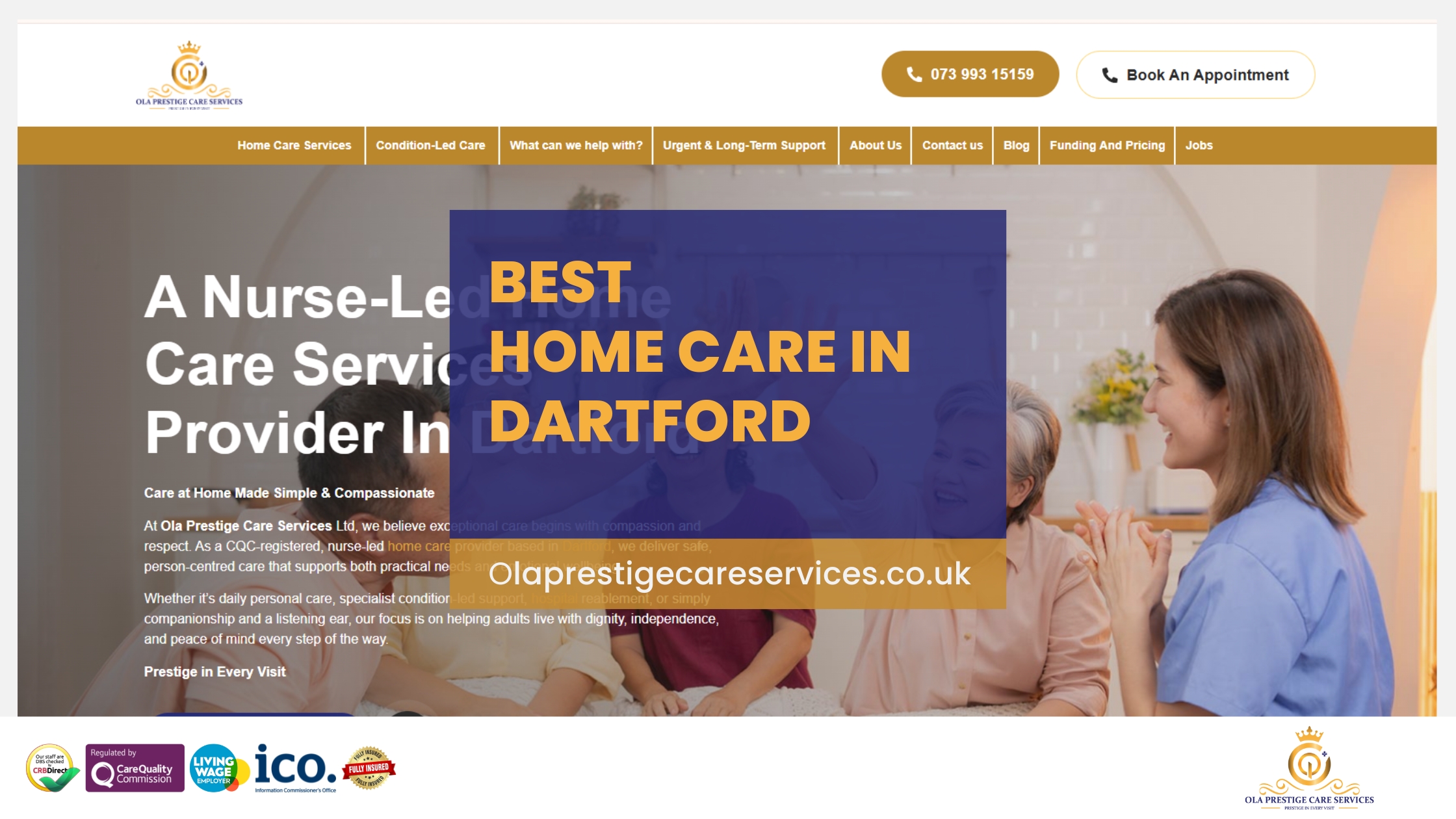 Best Home Care in Dartford – Ola Prestige Care